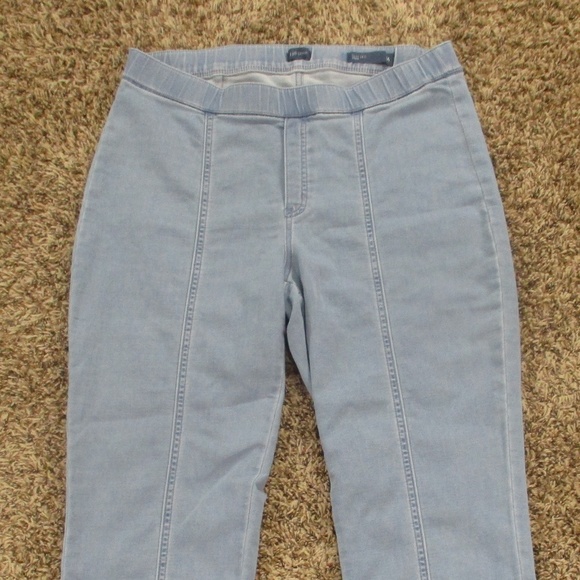 J. Jill Jeans Women's Medium Light Wash Slim Leg Ankle Pull On‎ Stretch Denim - Picture 3 of 8